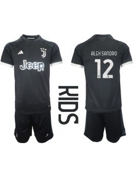 Juventus Alex Sandro #12 Replika Tredje Kläder Barn 2023-24 Kortärmad (+ byxor)